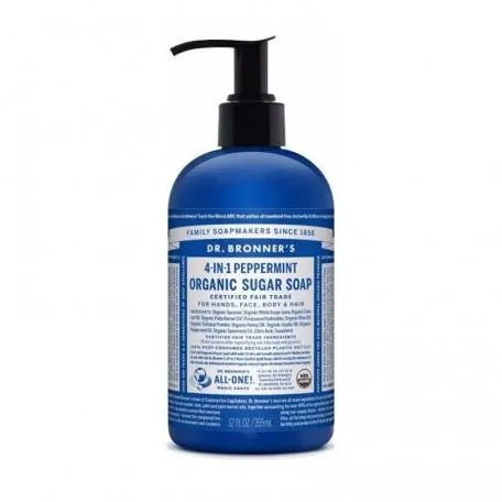Dr. Bronner's Jabones De Azúcar Bio 355ml Menta