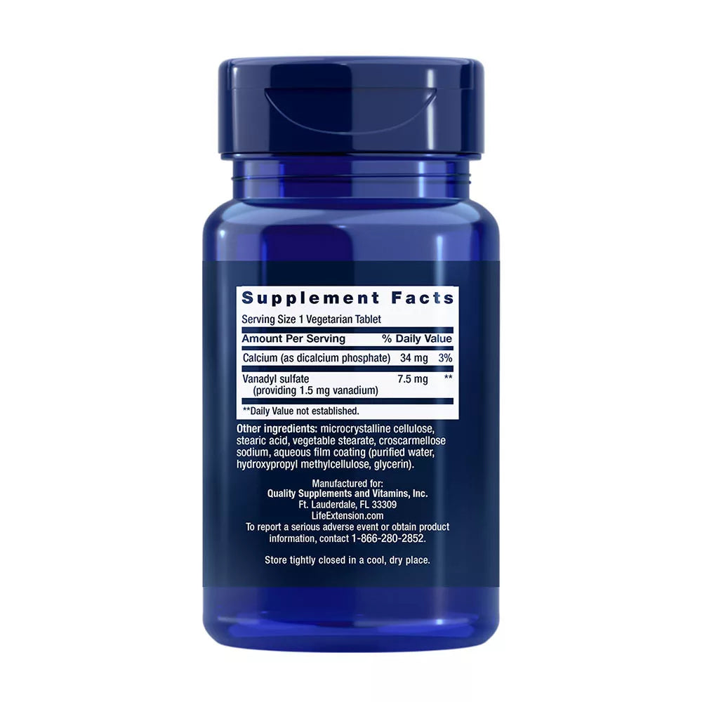 Life Extension Vanadyl Sulfate 7.5 mg (100 Veg Tablets)