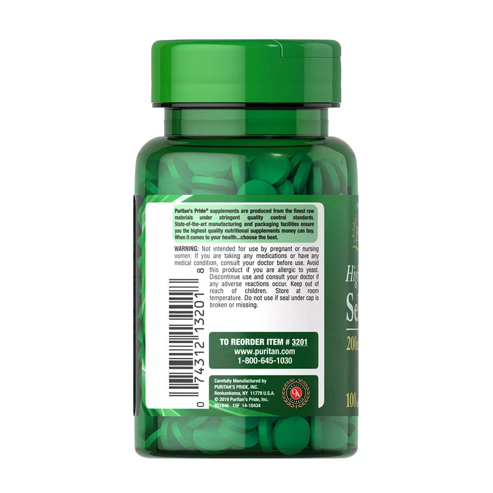 Puritan's Pride Selenium 200 mcg (100 Tablets)