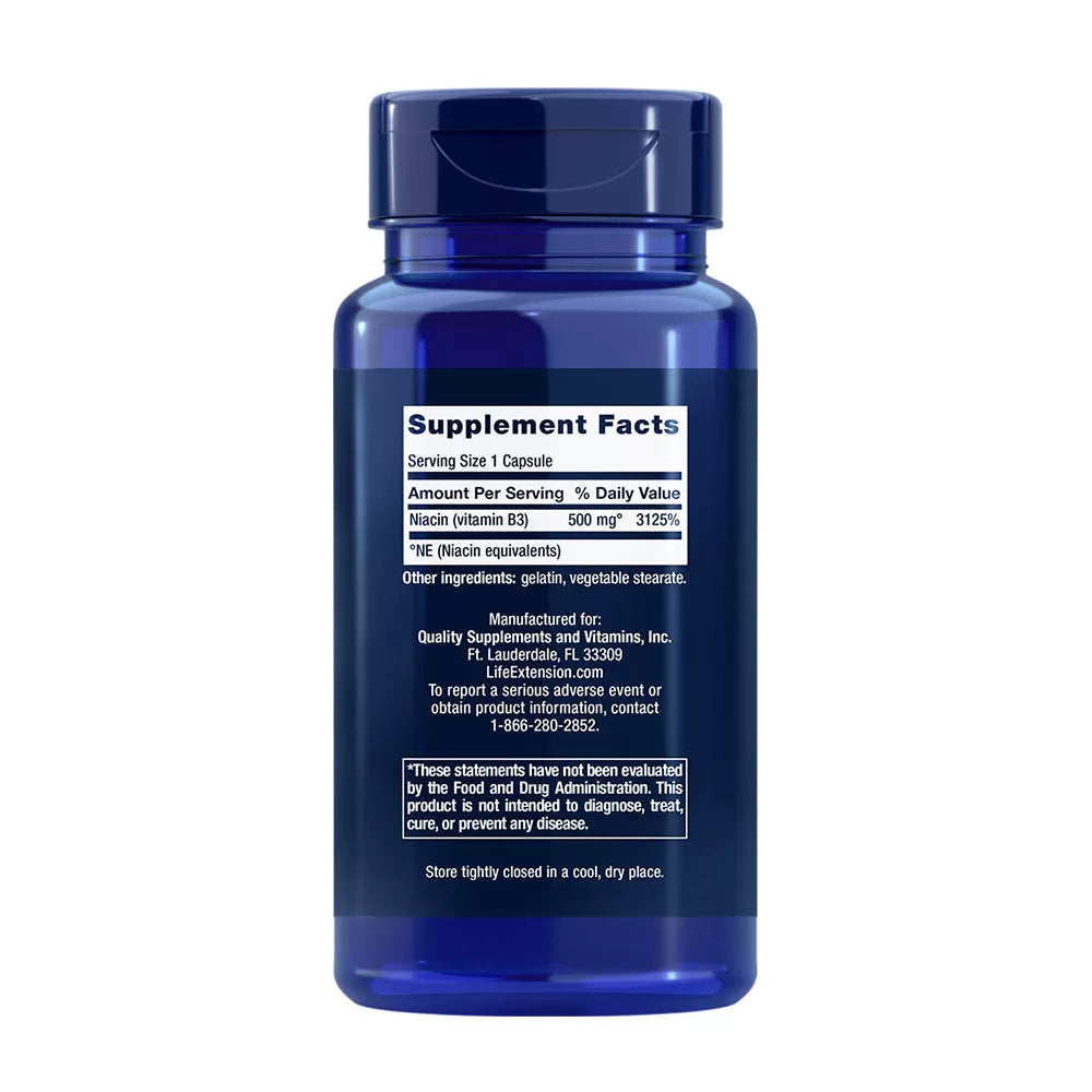 Life Extension Vitamin B3 (Niacin) 500 mg (100 Veg Capsules)
