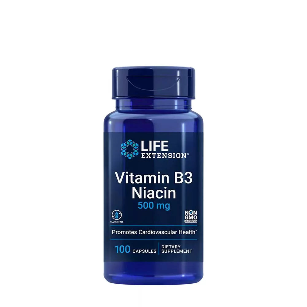 Life Extension Vitamin B3 (Niacin) 500 mg (100 Veg Capsules)