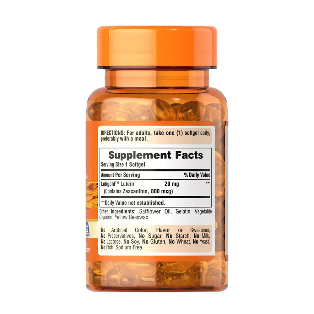 Puritan's Pride Lutein 20 mg with Zeaxanthin (120 Softgels)