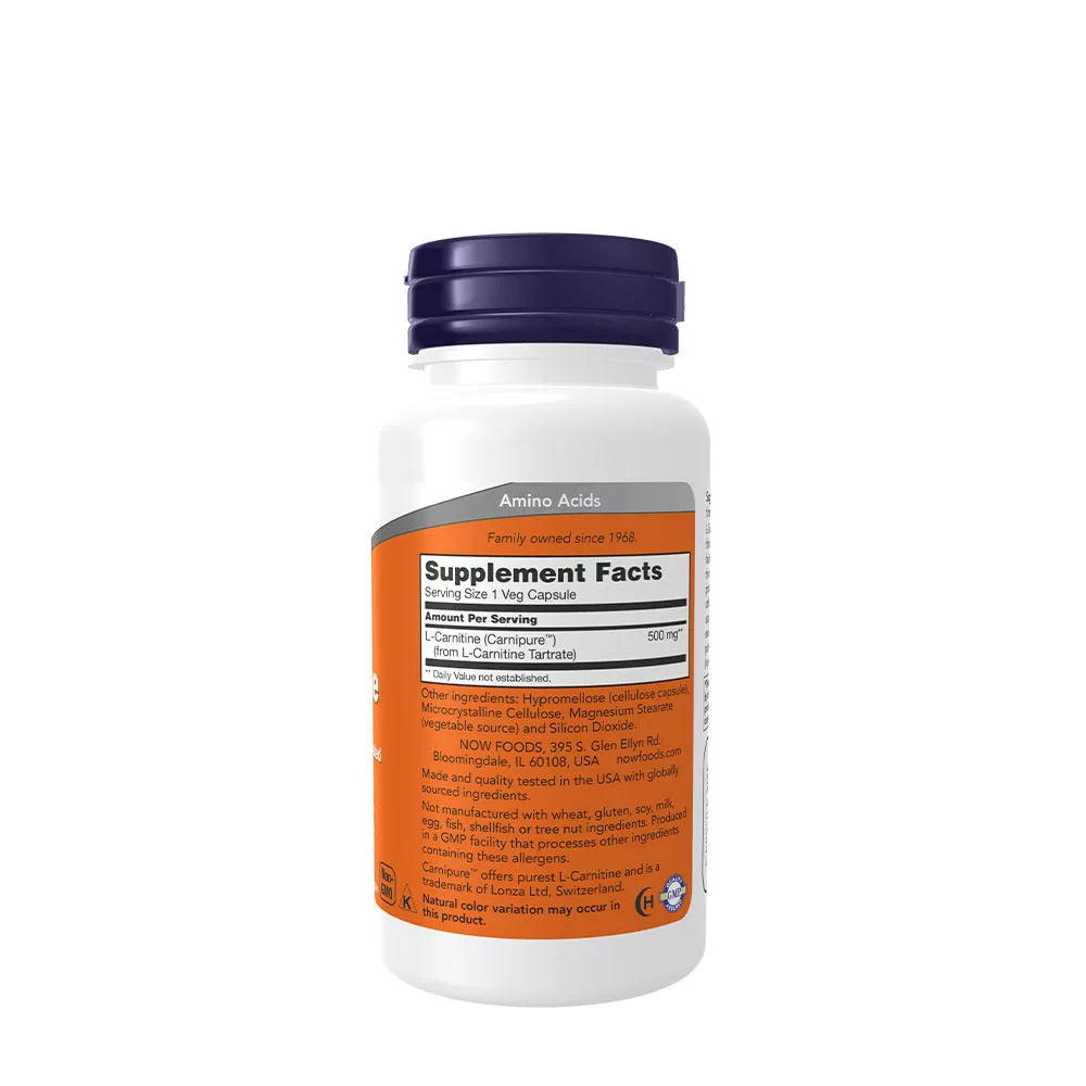 Now Foods L-Carnitine 500 mg (60 Capsules)