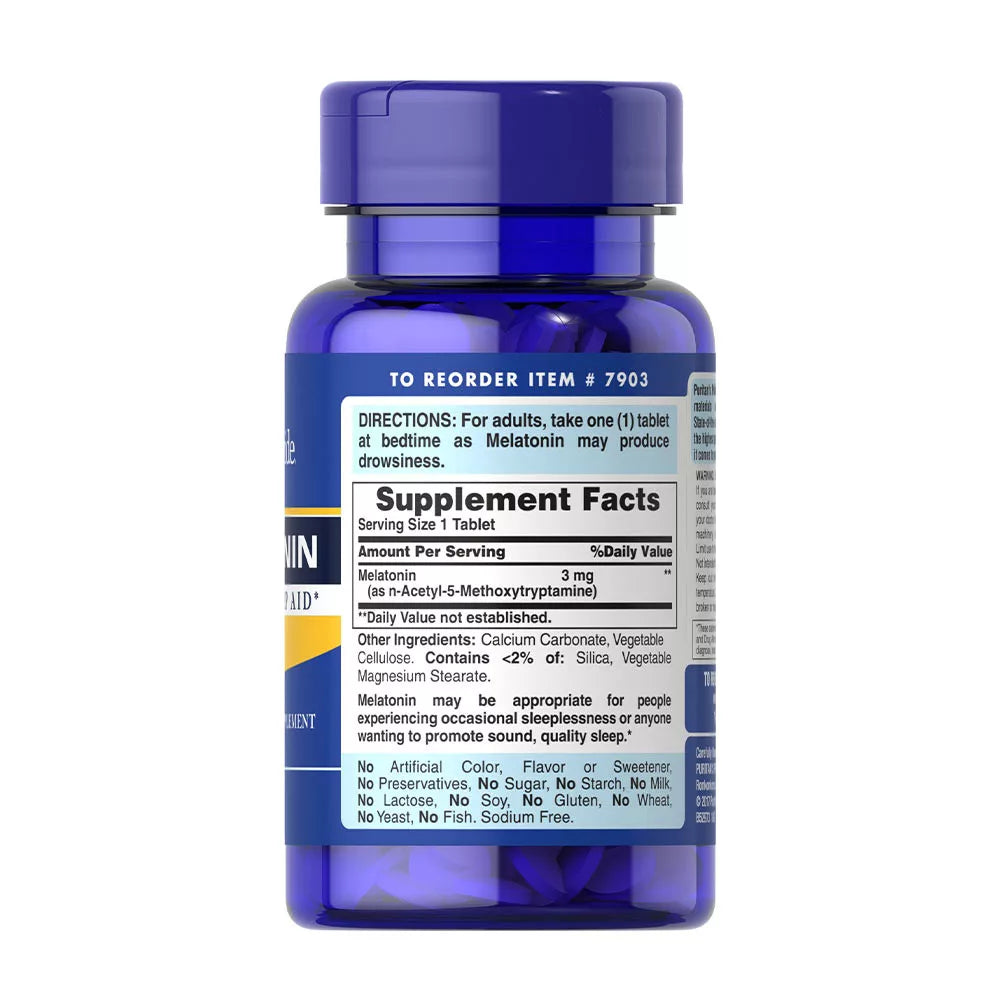Puritan's Pride Melatonin 3 mg (120 Tablets)
