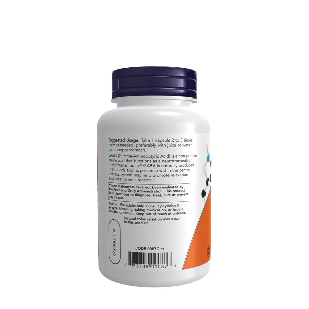 Now Foods Gaba 500 MG (100 Veg Capsules)