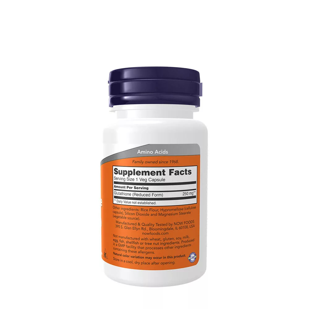Now Foods Glutathione 250 mg (60 Veg Capsules)