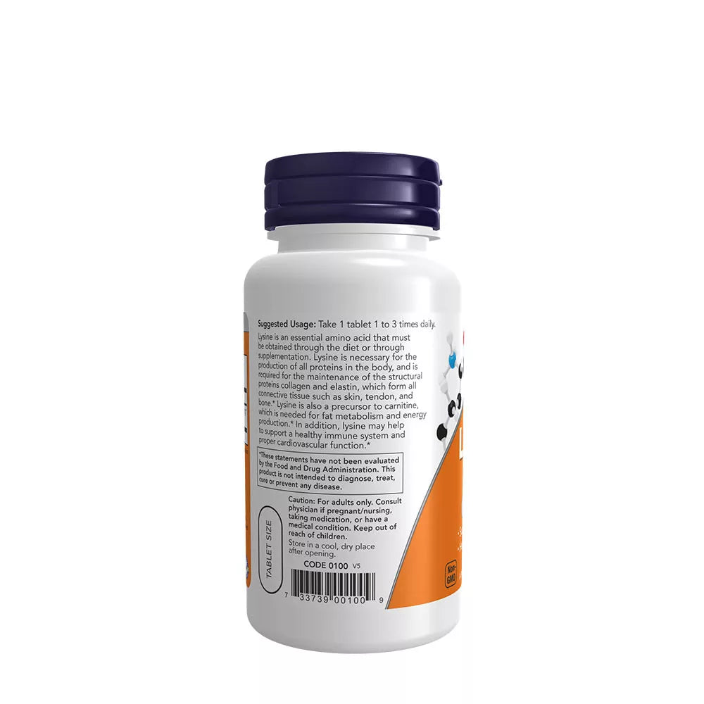 Now Foods L-Lysine 500 mg (100 Tablets)