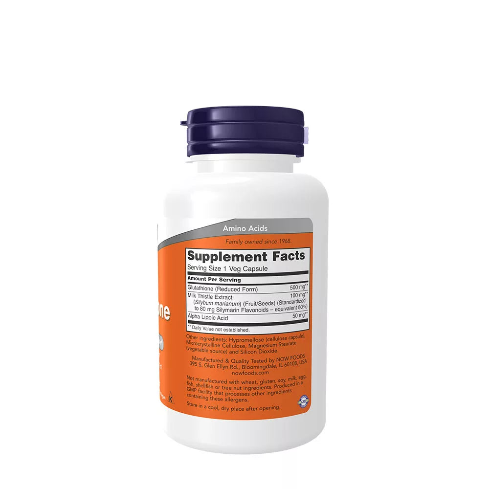 Now Foods Glutathione 500 mg (60 Veg Capsules)