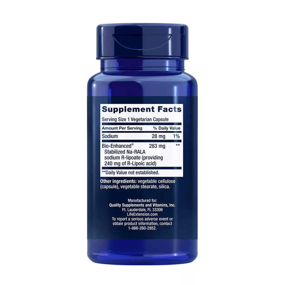 Life Extension Super R-Lipoic Acid 240 mg (60 Veg Capsules)