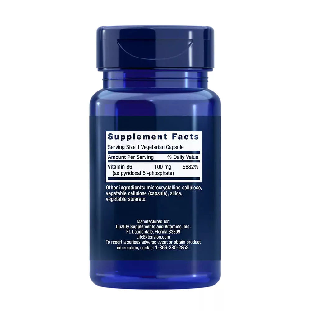 Life Extension Pyridoxal 5'-Phosphate Caps 100mg (60 Veg Capsules)