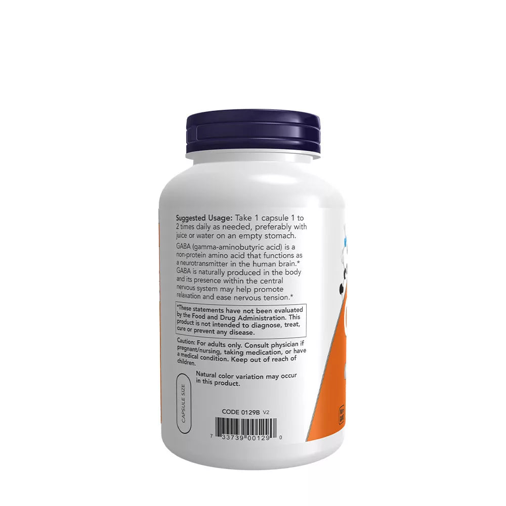 Now Foods GABA 750mg (200 Veg Capsules)