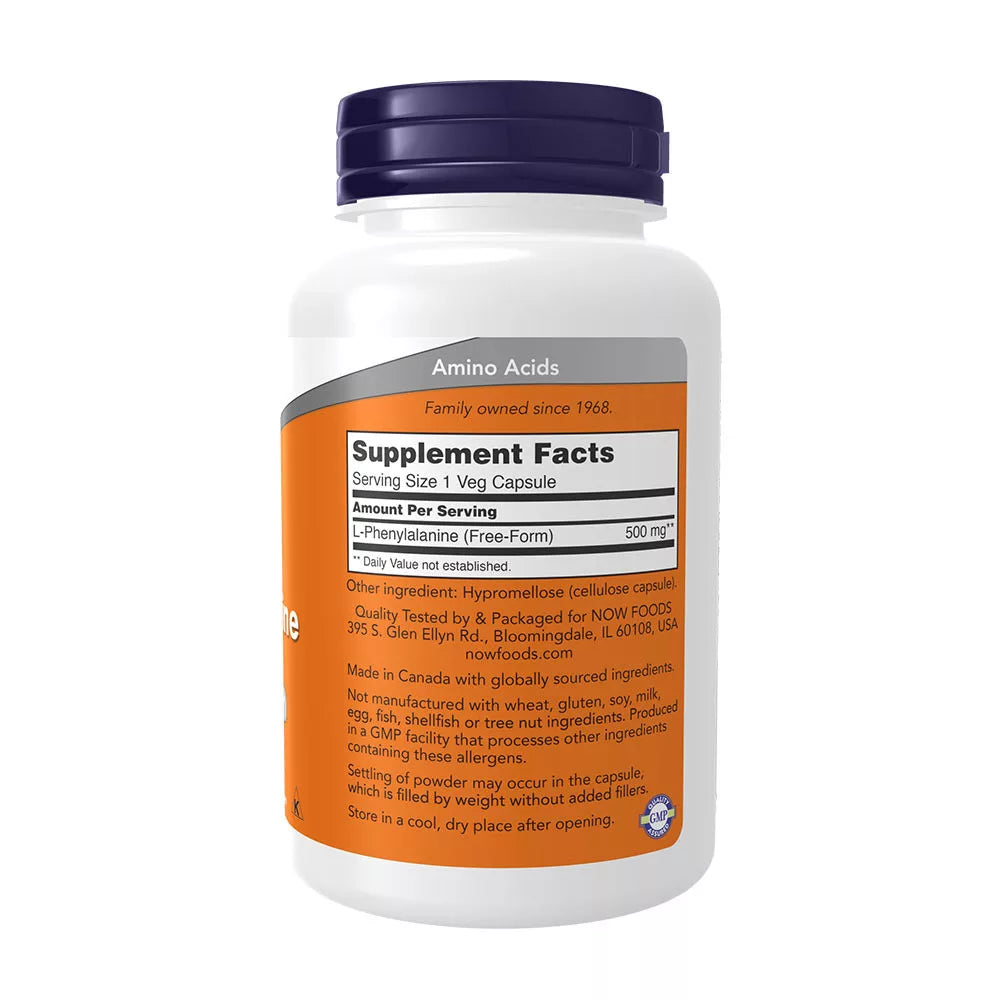 Now Foods Phenylalanine 500 mg (120 Veg Capsules)