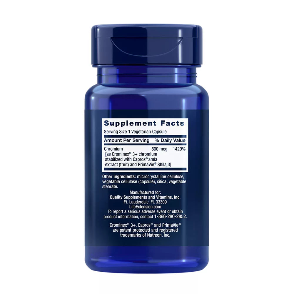 Life Extension Optimized Chromium with Crominex 3+ (60 Veg Capsules)