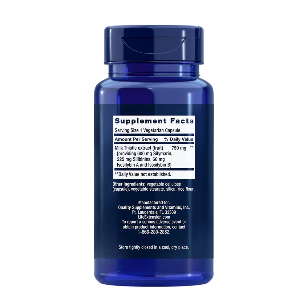 Life Extension Milk Thistle (Silymarin Silibinins Isosilybin A & B) (60 Veg Capsules)
