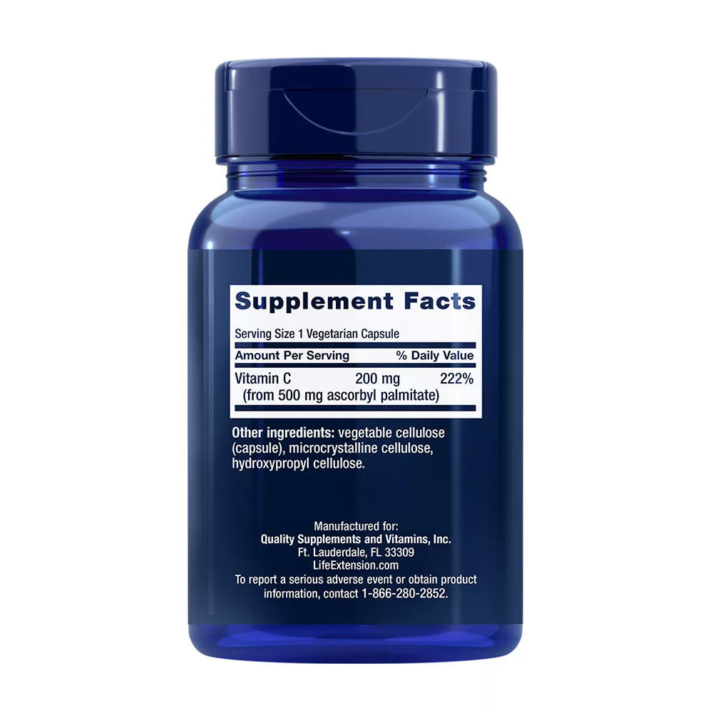 Life Extension Ascorbyl Palmitate 500 mg (100 Veg Capsules)