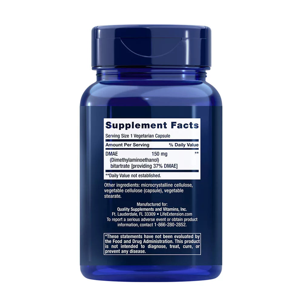 Life Extension DMAE Bitartrate (200 Veg Capsules)