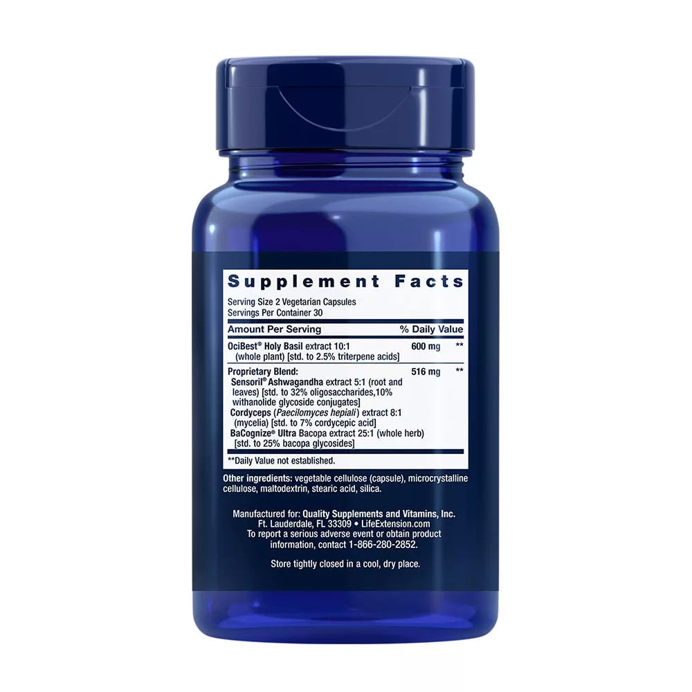 Life Extension Adrenal Energy Formula (60 Veg Capsules)