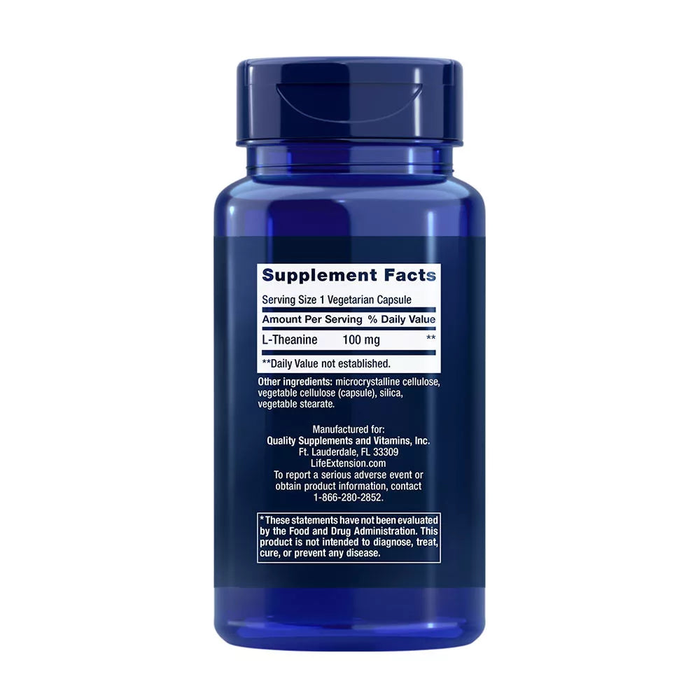Life Extension L-Theanine (60 Veg Capsules)
