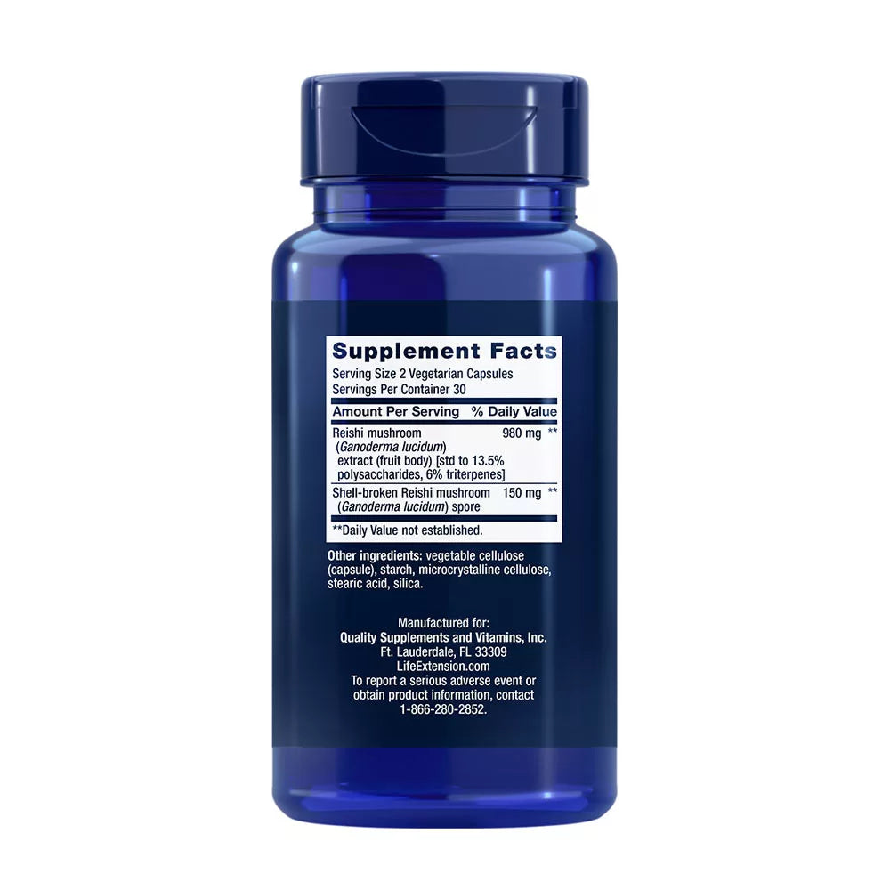 Life Extension Reishi Extract Mushroom Complex (60 Veg Capsules)