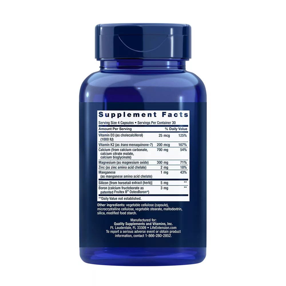 Life Extension Bone Restore with Vitamin K2 (120 Capsules)