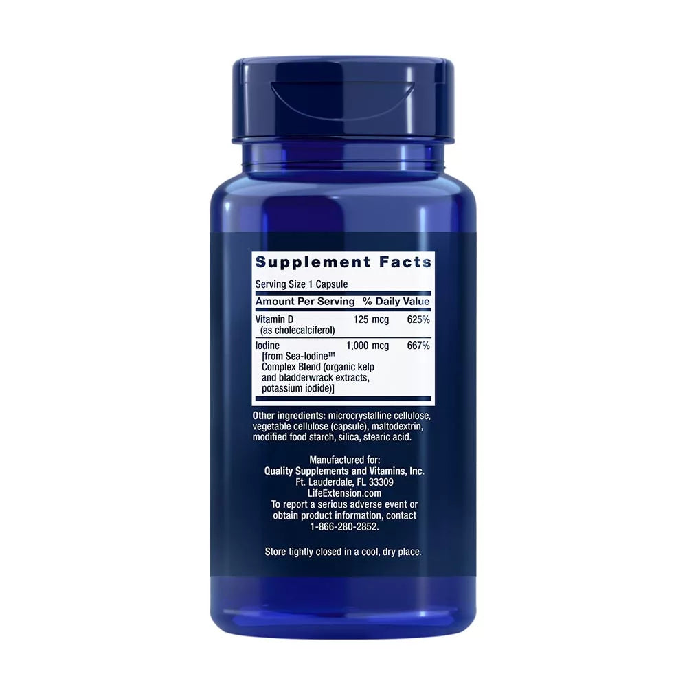 Life Extension Vitamin D3 with Sea-Iodine™ (60 Capsules)