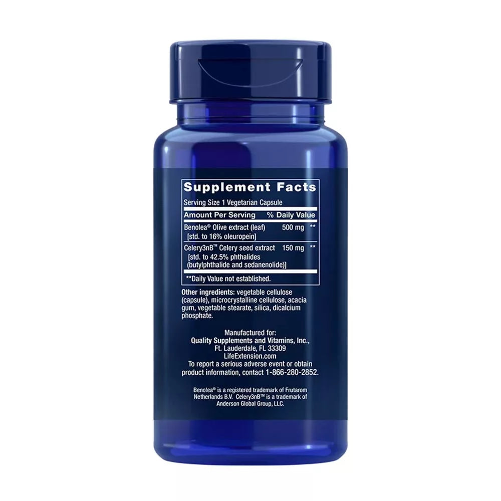 Life Extension Advanced Olive Leaf Vascular Support (60 Veg Capsules)