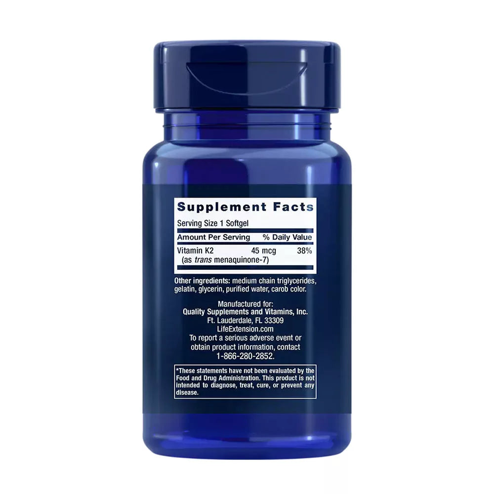 Life Extension Low Dose Vitamin K2 (90 Softgels)