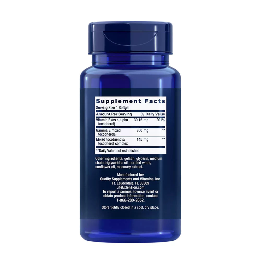 Life Extension Gamma E Mixed Tocopherols & Tocotrienols (60 Softgels)