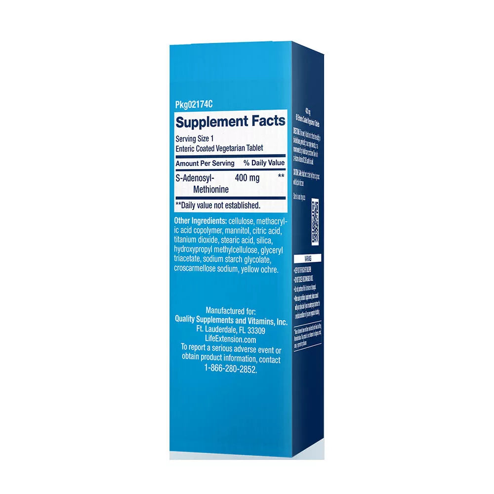 Life Extension SAMe 400 mg (S-Adenosyl-Methionine) (60 Tablets)