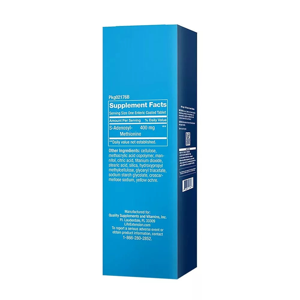 Life Extension SAMe 400 mg (S-Adenosyl-Methionine) (30 Tablets)