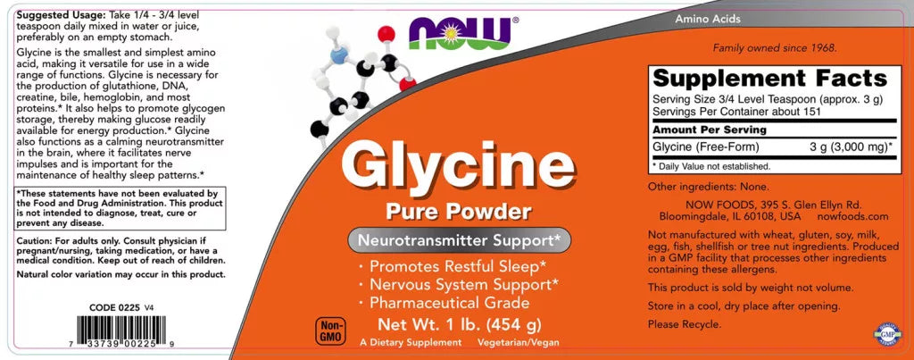 Now Foods Glycine Pure (454 g)