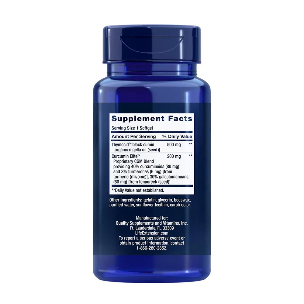Life Extension Black Cumin Seed Oil and Curcumin Elite™ (60 Softgels)