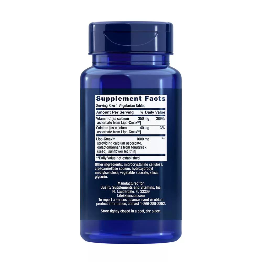 Life Extension Vitamin C 24-Hour Liposomal Hydrogel™ Formula (60 Veg Tablets)