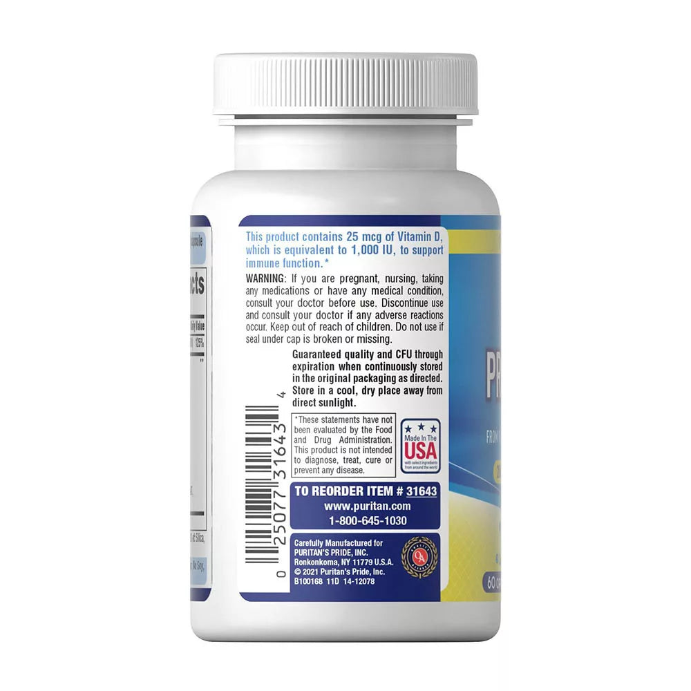 Puritan's Pride Probiotic 10 (60 Veg Capsules)