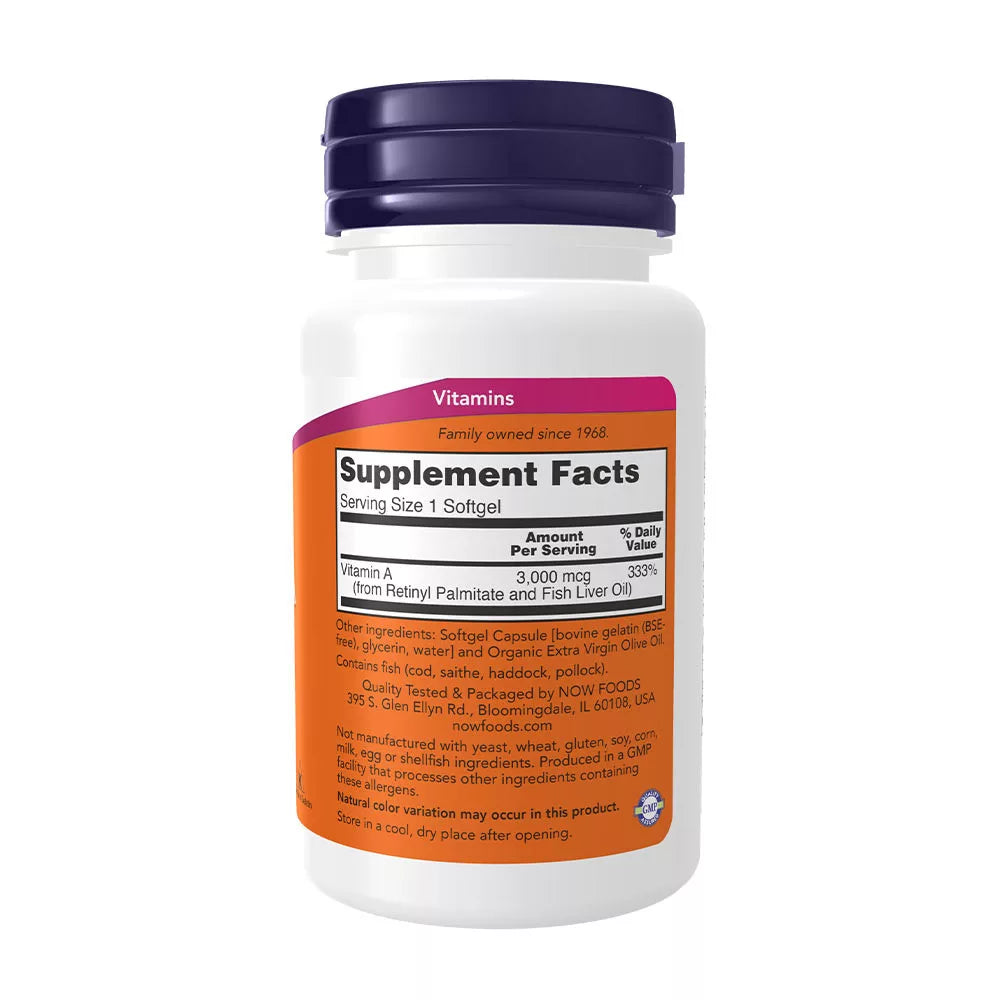 Now Foods Vitamin A 10,000 IU (100 Softgels)