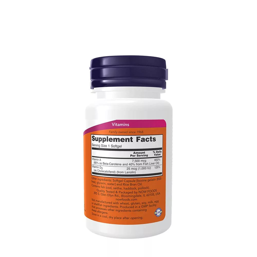 Now Foods A & D3 25,000/1,000 IU (100 Softgels)