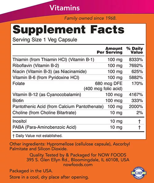 Now Foods Vitamin B-100 (100 Capsules)