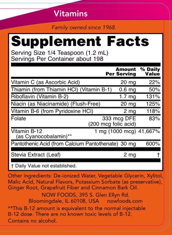 Now Foods Vitamin B-12 Complex Liquid (236 ml)