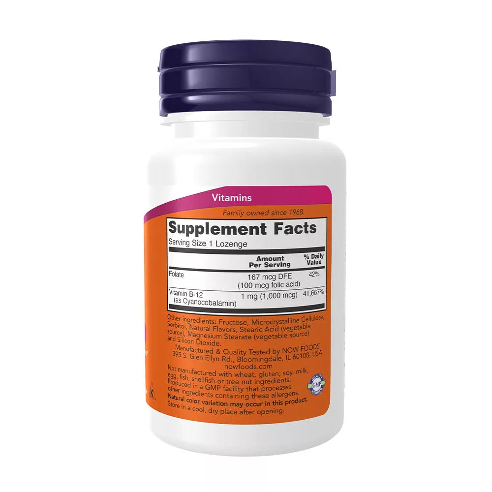 Now Foods Vitamin B-12 1000 mcg (100 Chewable Lozenges)