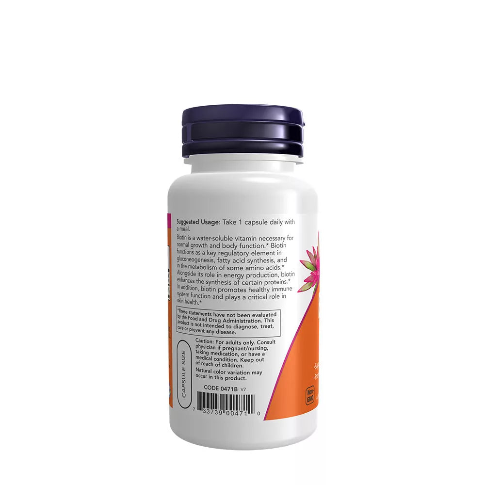 Now Foods Biotin 5,000 mcg (60 Veg Capsules)
