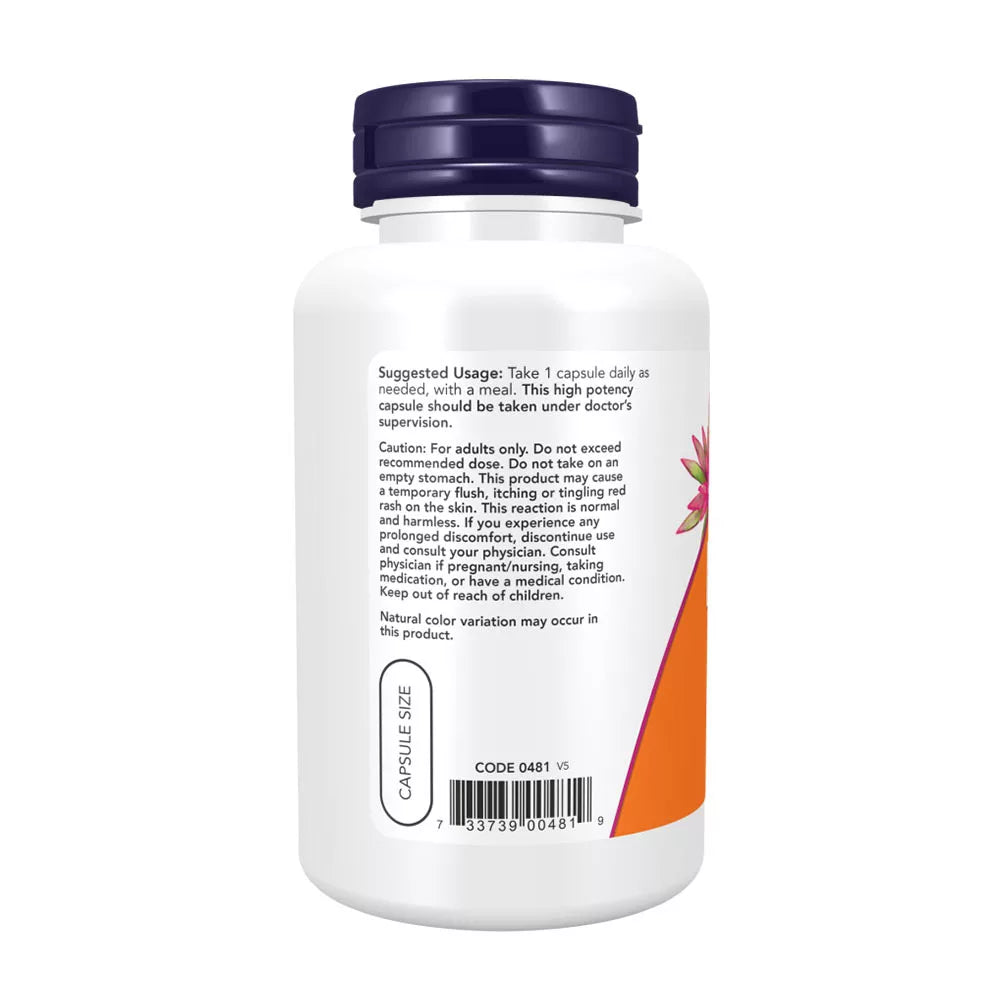 Now Foods Niacin 500 mg (100 Capsules)