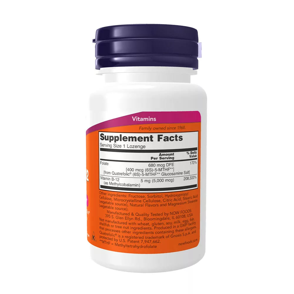Now Foods Methyl B-12 5,000 mcg (60 Lozenges)