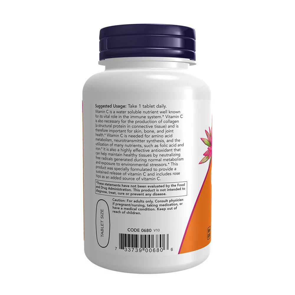 Now Foods Vitamin C-1000 Sustained Release (100 Tablets)