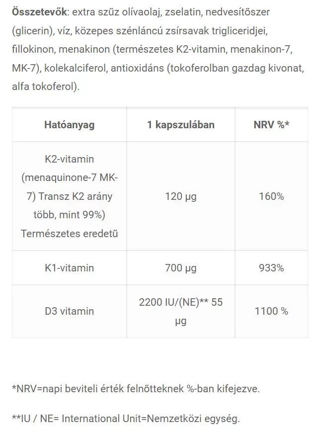 JutaVit Vitamin K2+D3+K1 (60 Softgels)