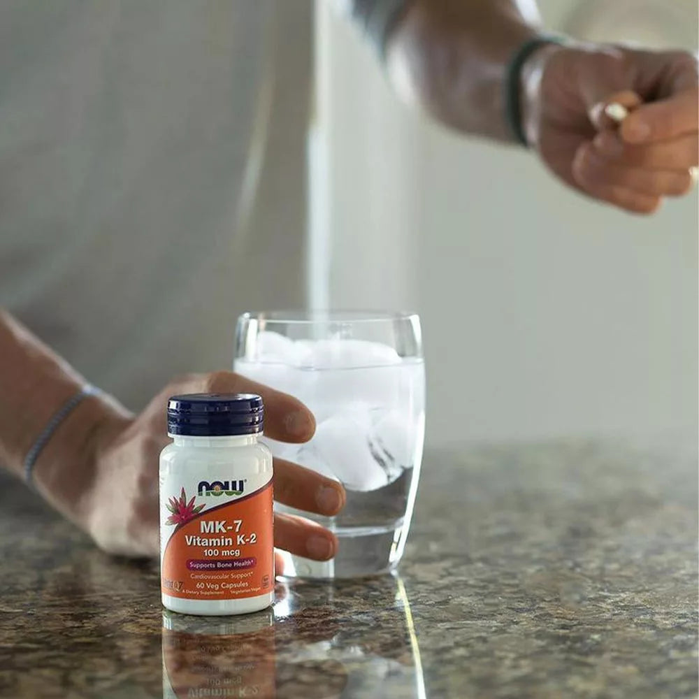 Now Foods MK-7 Vitamin K-2 100 mcg (60 Veg Capsules)