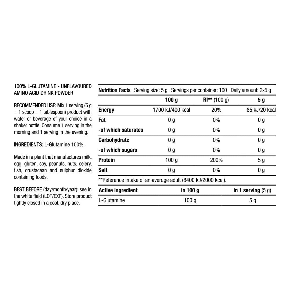 BioTechUSA L-Glutamine (500 g)