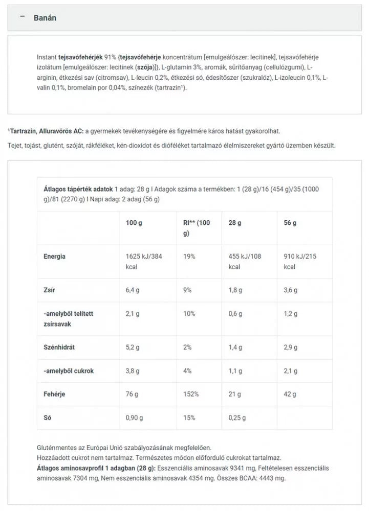 BioTechUSA 100% Pure Whey (1000 g, Banana)