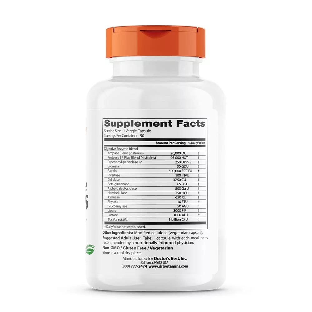 Doctor's Best Digestive Enzymes (90 Veggie Capsules)
