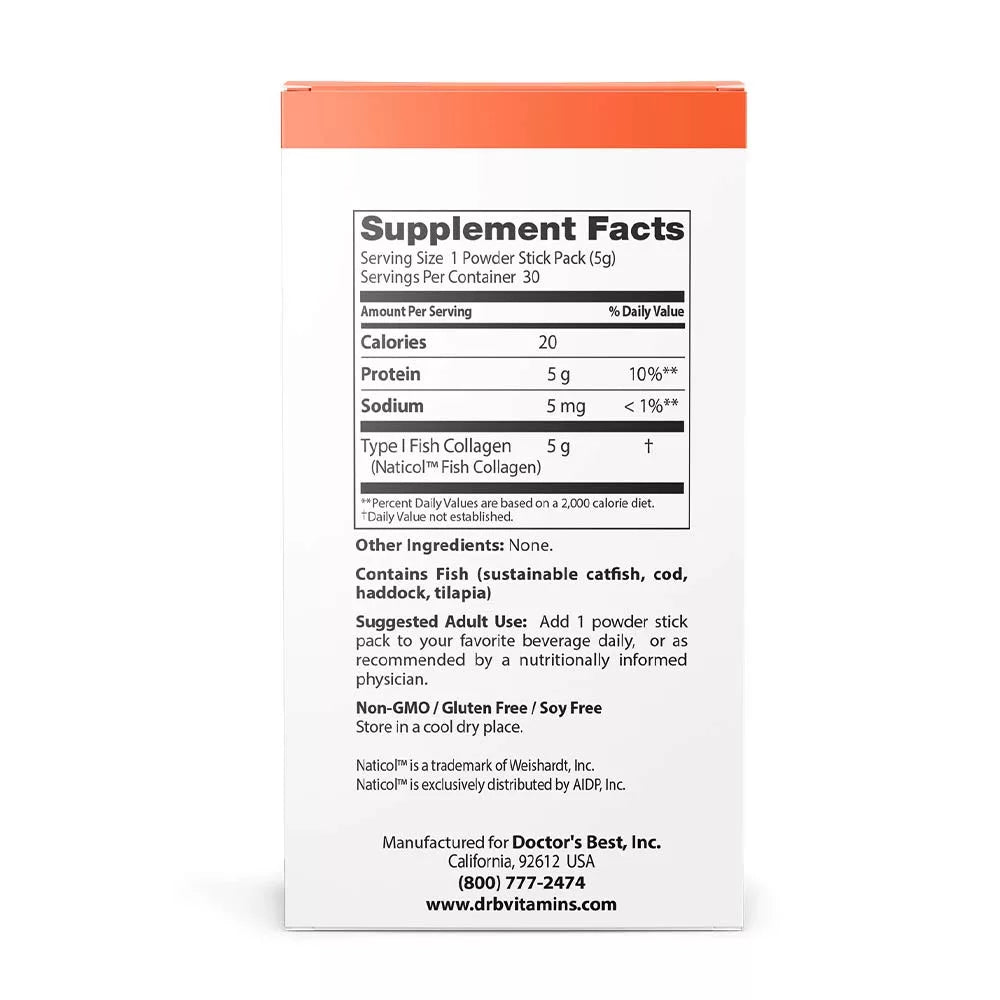 Doctor's Best Fish Collagen with Trumarine Collagen (30 Packs)