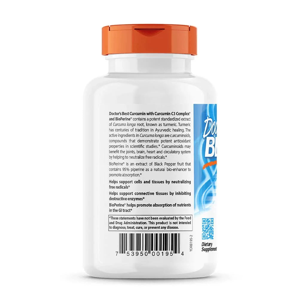 Doctor's Best High Abs. Curcumin From Turmeric Root + C3 (120 Tablets)